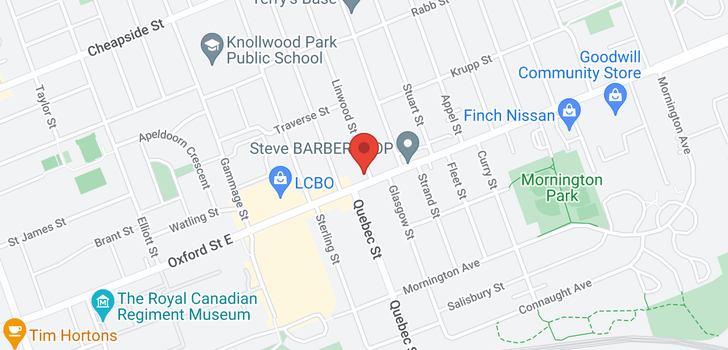 map of 978 OXFORD STREET E